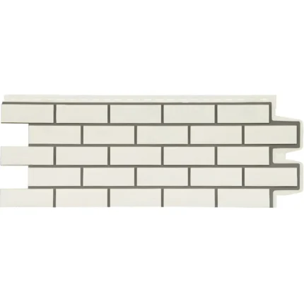 Фасадная панель Grand Line Состаренный кирпич Design молочный со швом